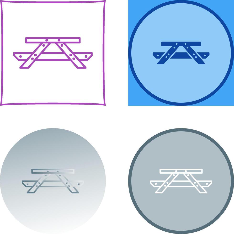 Picnic of Table Icon Design vector