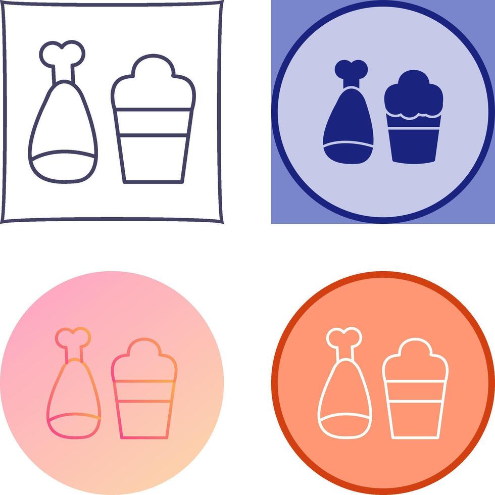 Food and Beer Icon Design vector