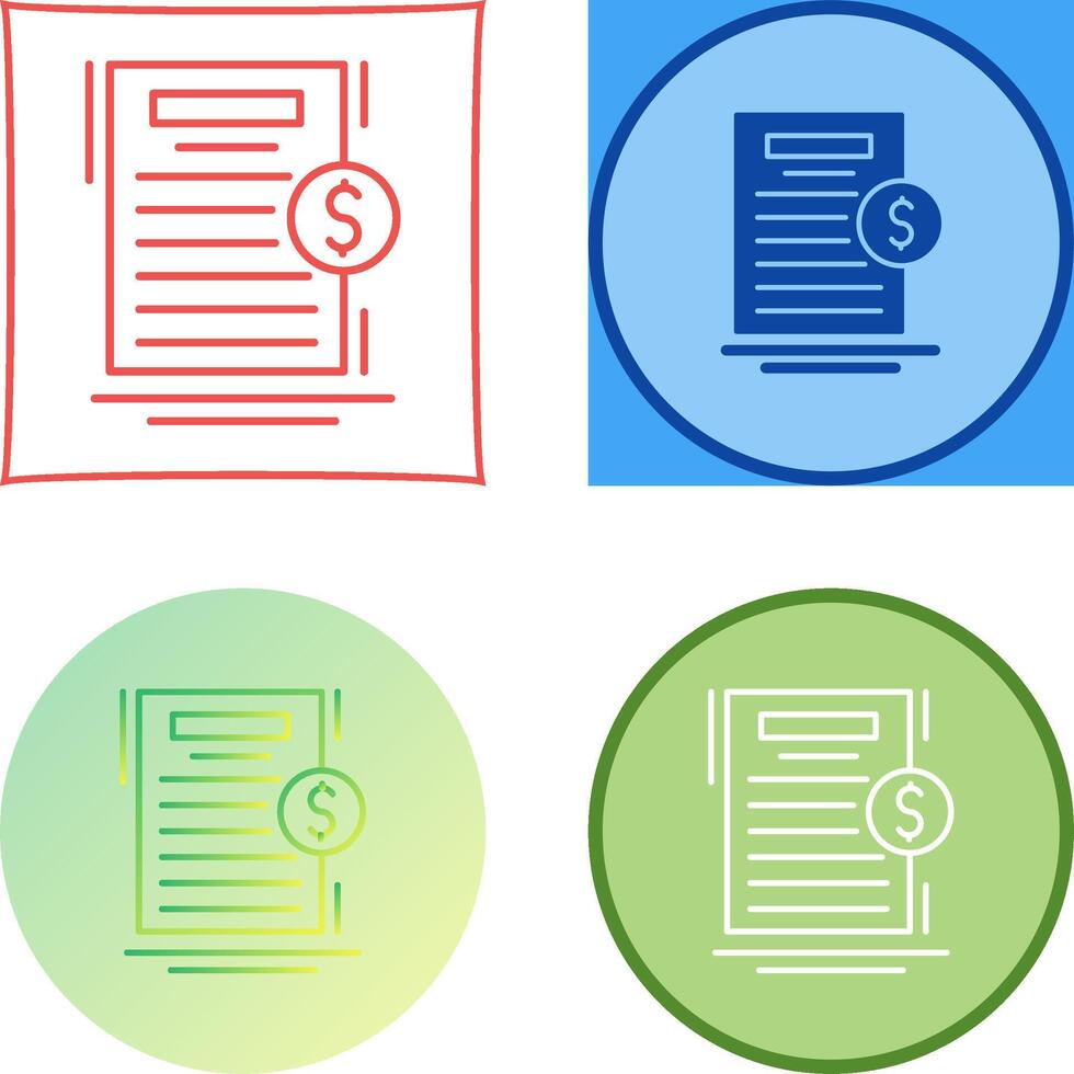 Your Bill Icon Design vector