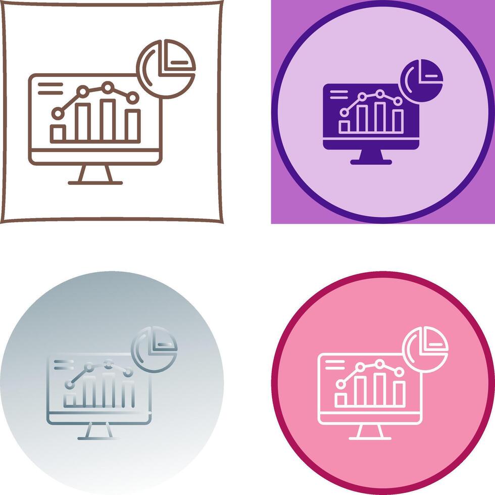 Monitoring Icon Design vector