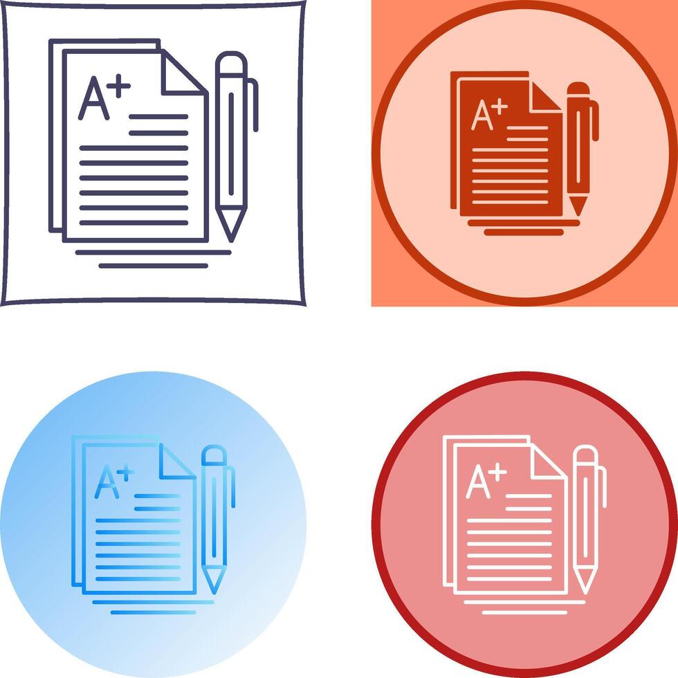 A Grade Icon Design vector