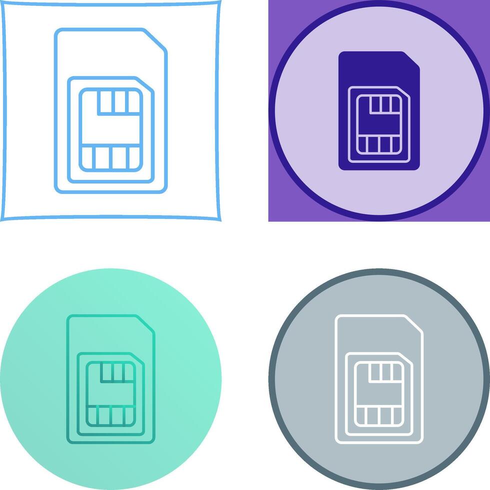 Sim Card Icon Design vector