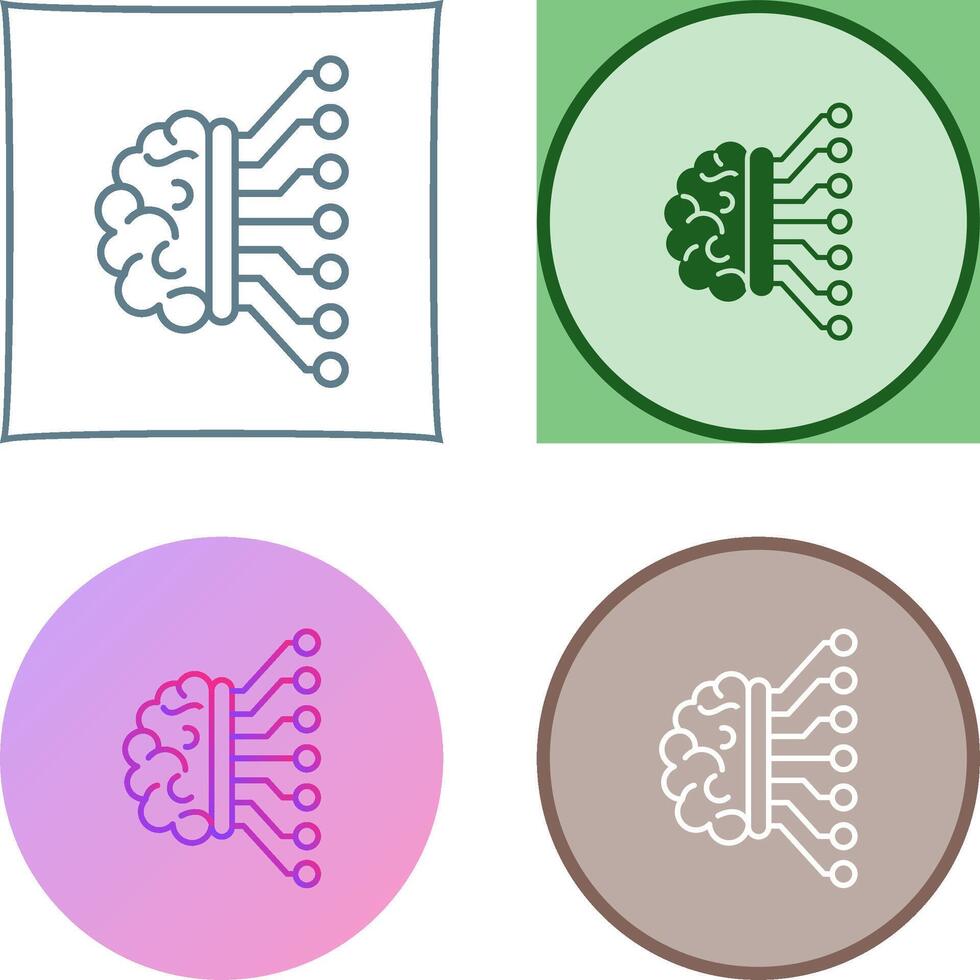 Machine Learning Icon Design vector