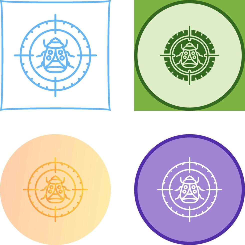 Bug Target Icon Design vector