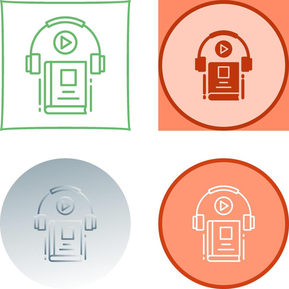 Audio Book Icon Design vector
