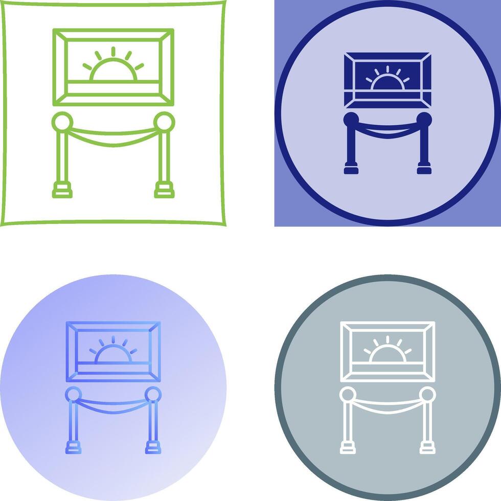 Painting Exhibit Icon Design vector