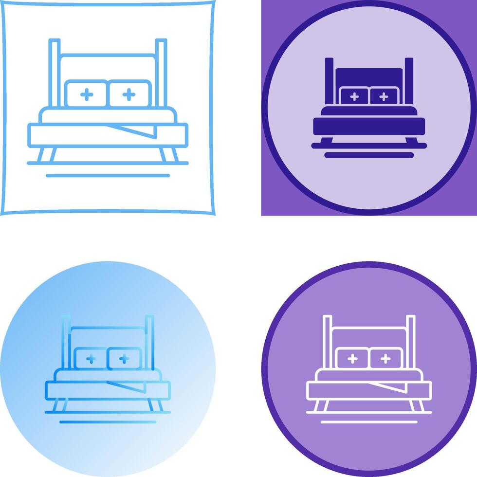 Bed Icon Design vector