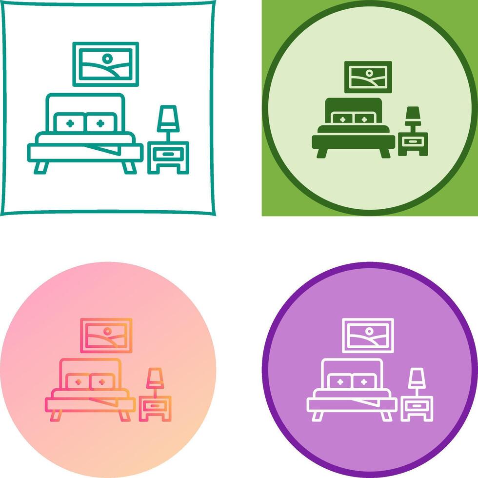Bedroom Icon Design vector