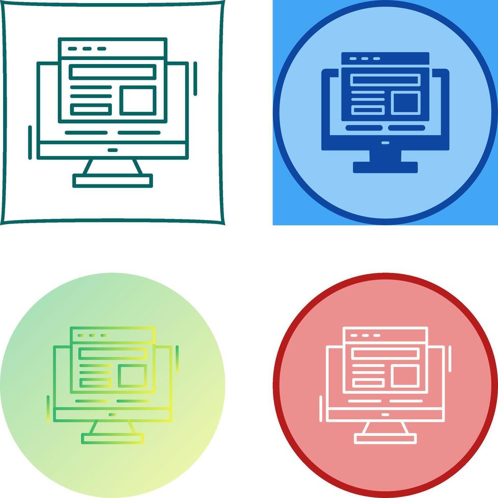 Adaptive Layout Icon Design vector