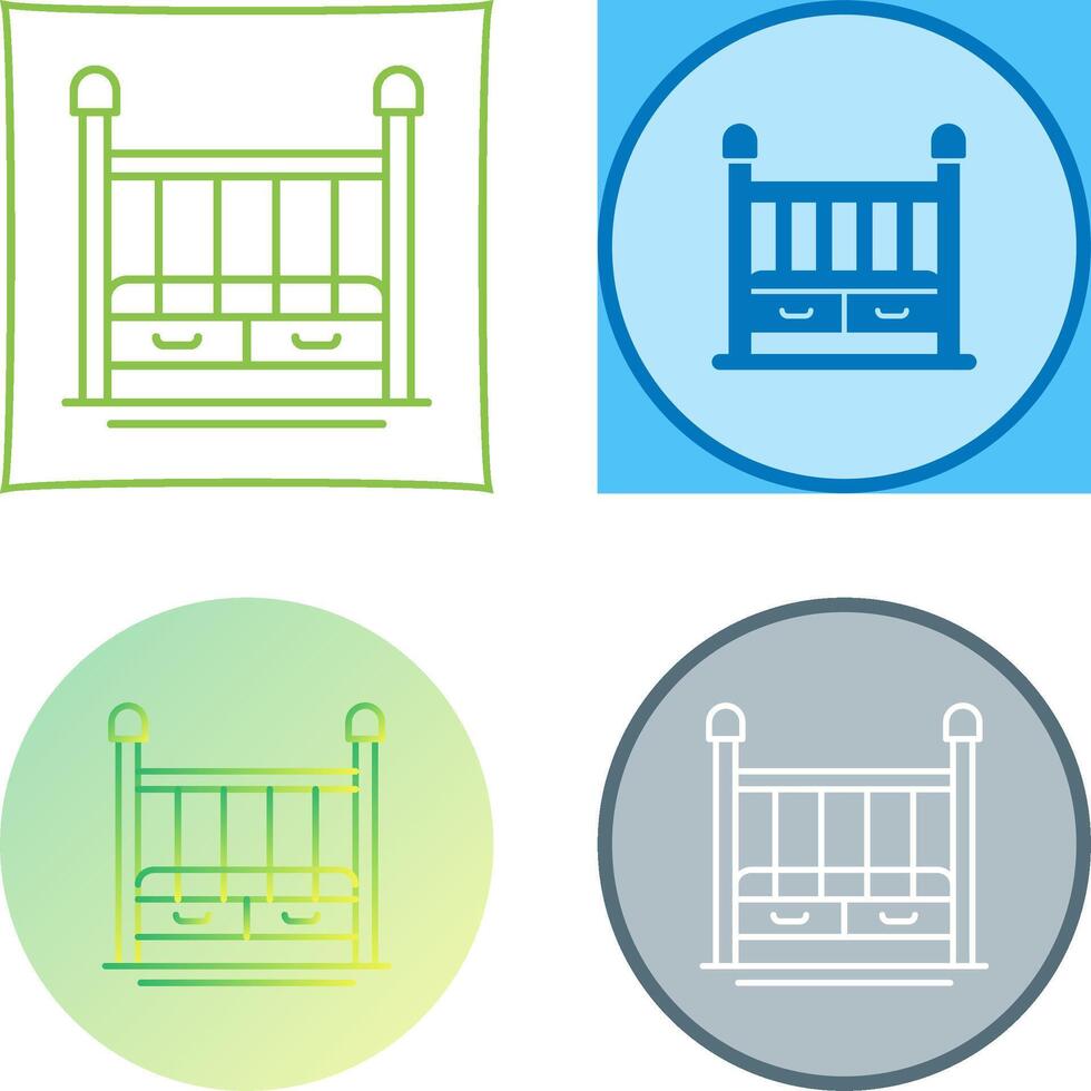 Baby Crib Icon Design vector