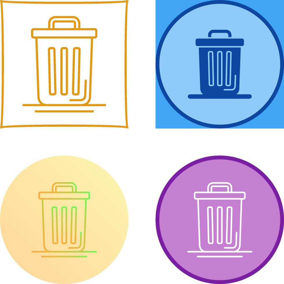 Trash Can Icon Design vector