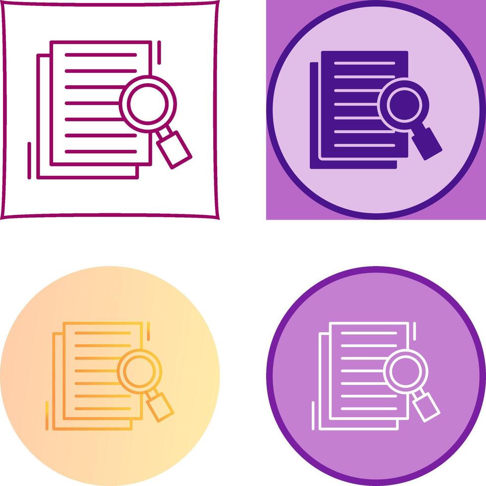 Details Looking Icon Design vector