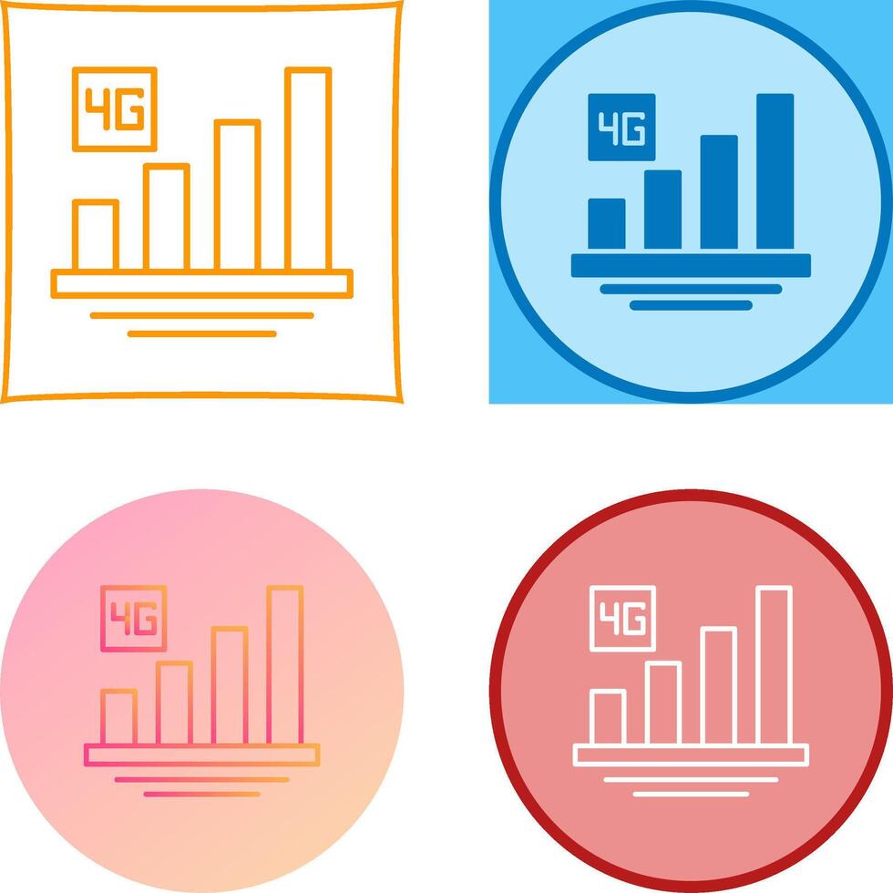 4G Icon Design vector