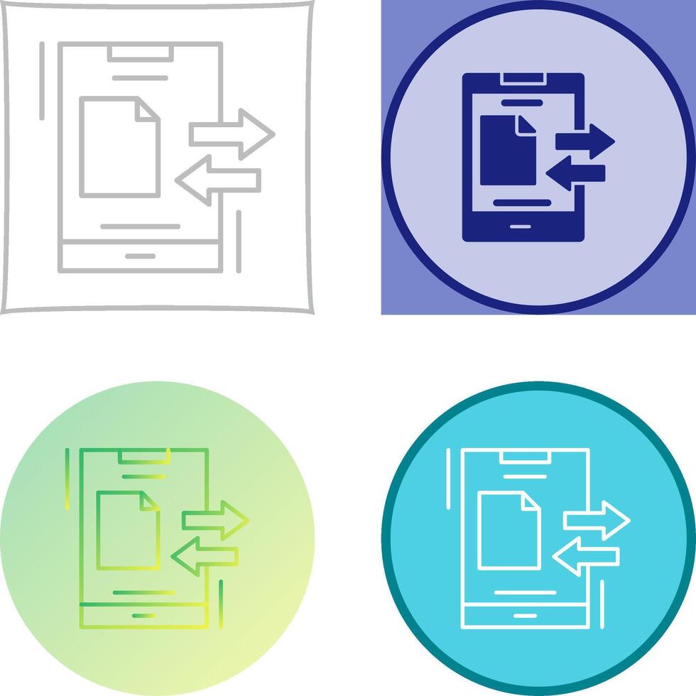 Data Transfer Icon Design vector
