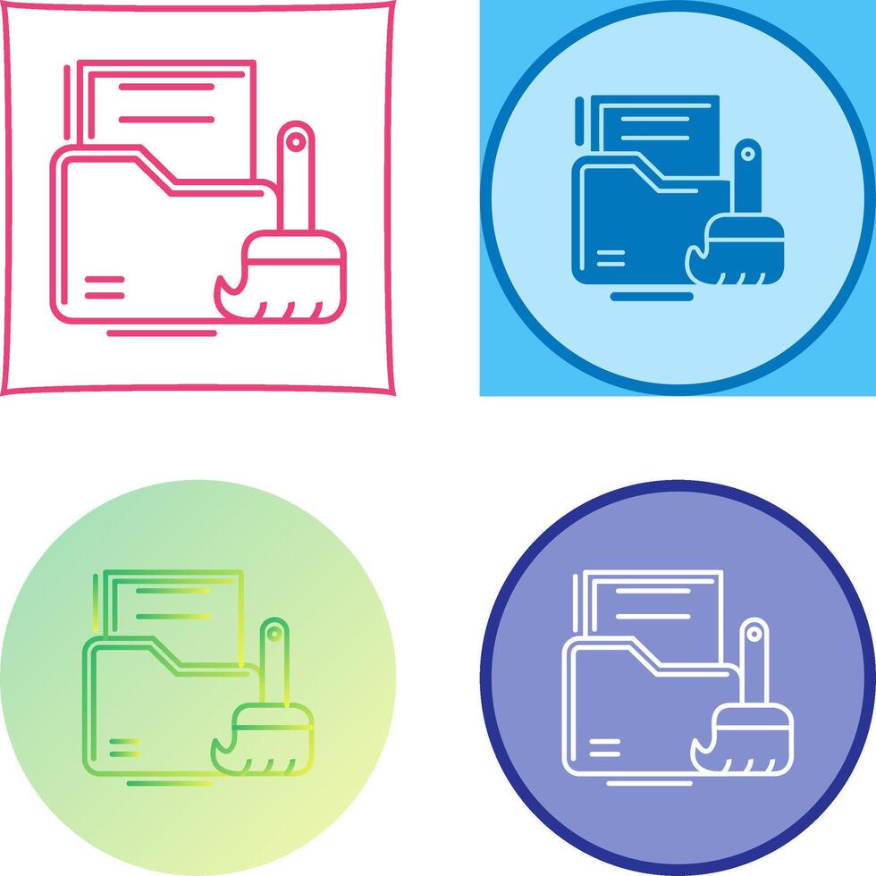 Data Cleaning Icon Design vector