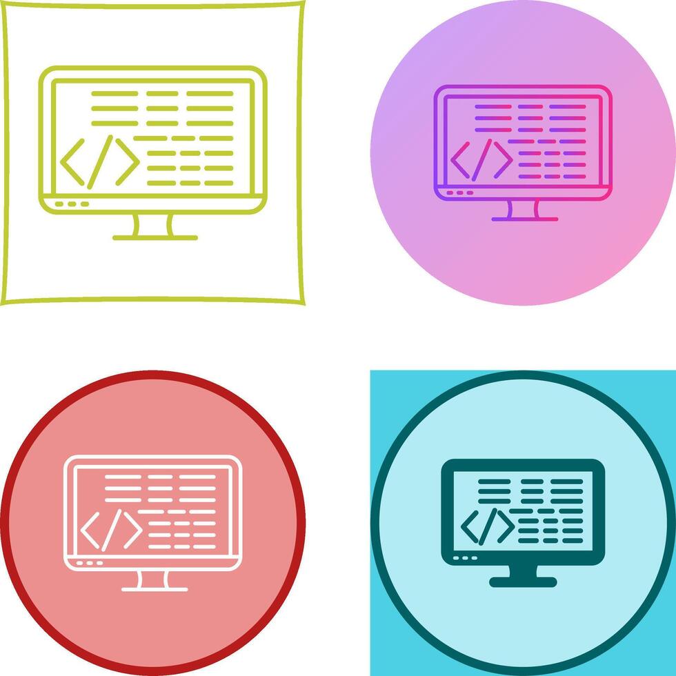 Coding Icon Design vector