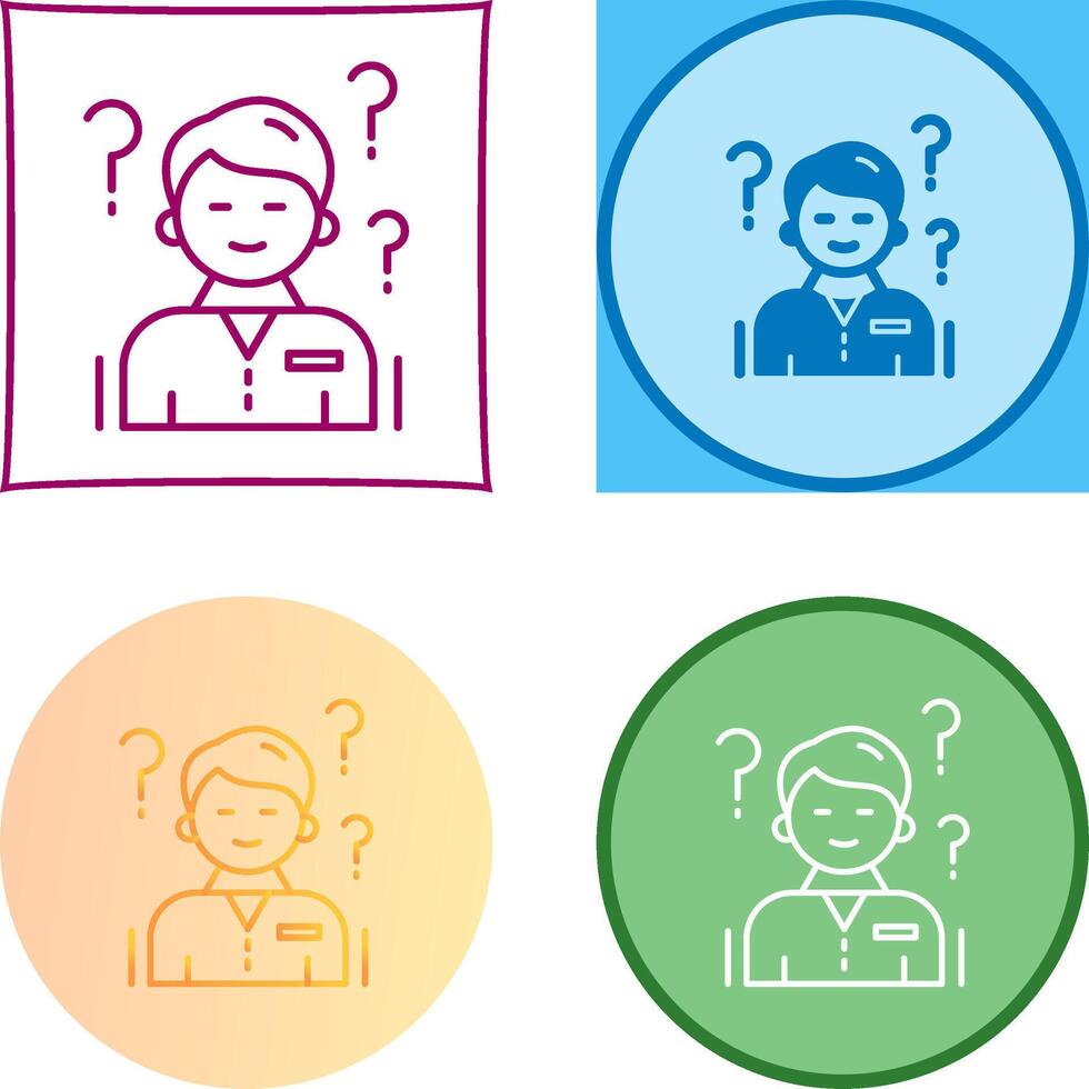 Confuse Icon Design vector
