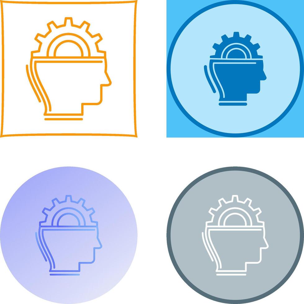 Machine Learning Icon Design vector