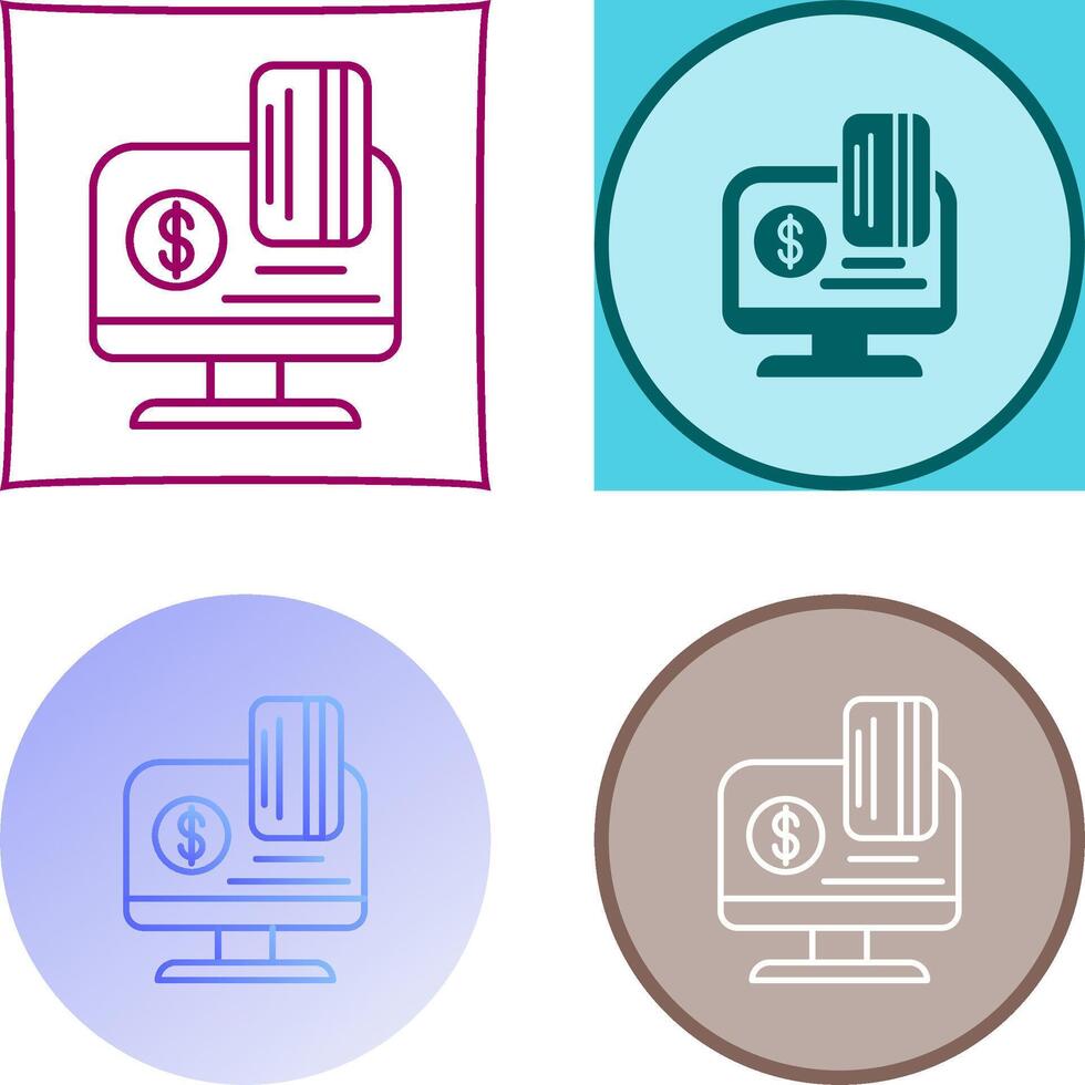 Online Payment Icon Design vector