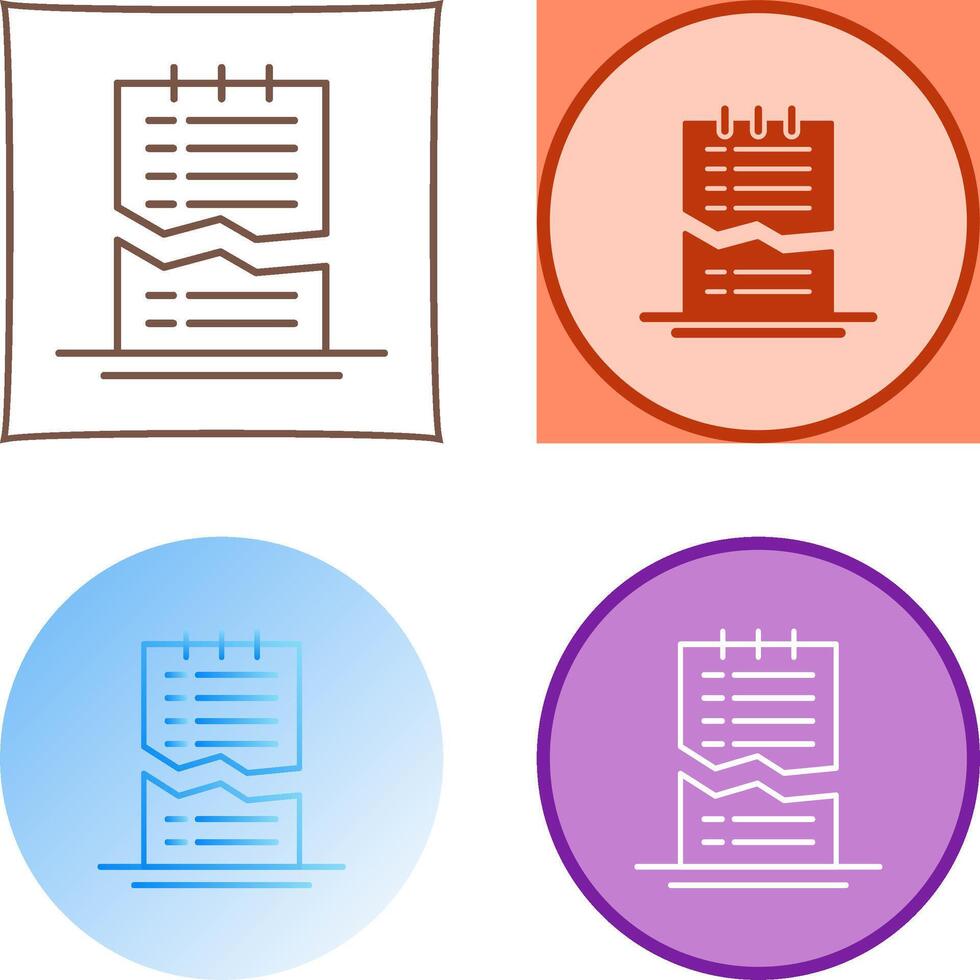 Corrupted List Icon Design vector