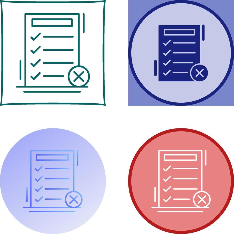Fake List Icon Design vector