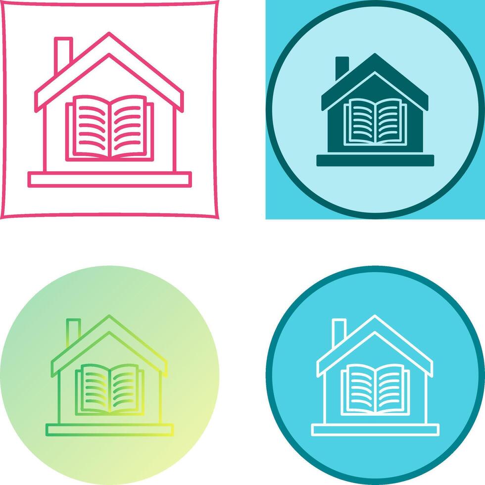 Homeschooling Icon Design vector