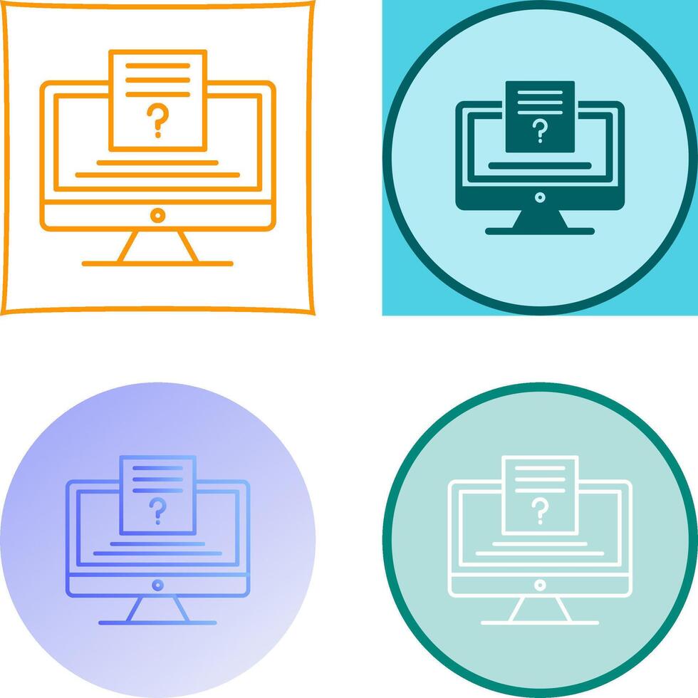 Quiz Icon Design vector