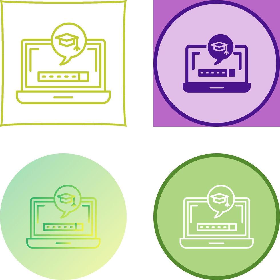 Digital Learning Icon Design vector