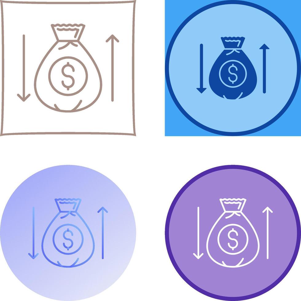 Money Bag Icon Design vector