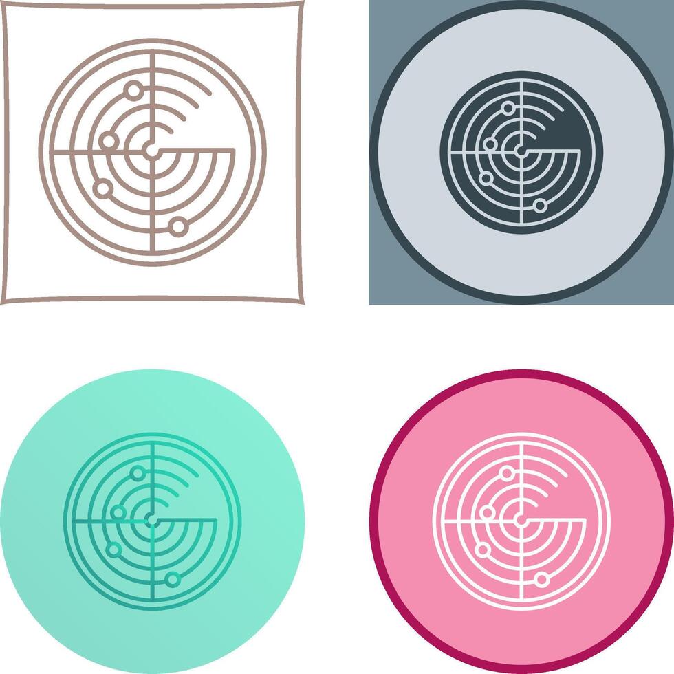 Radar Icon Design vector
