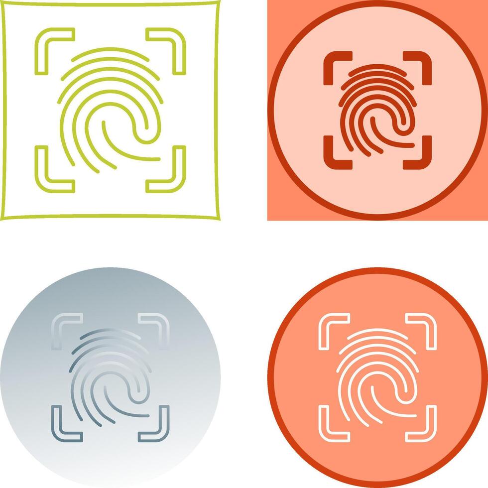 Finger Print Icon Design vector