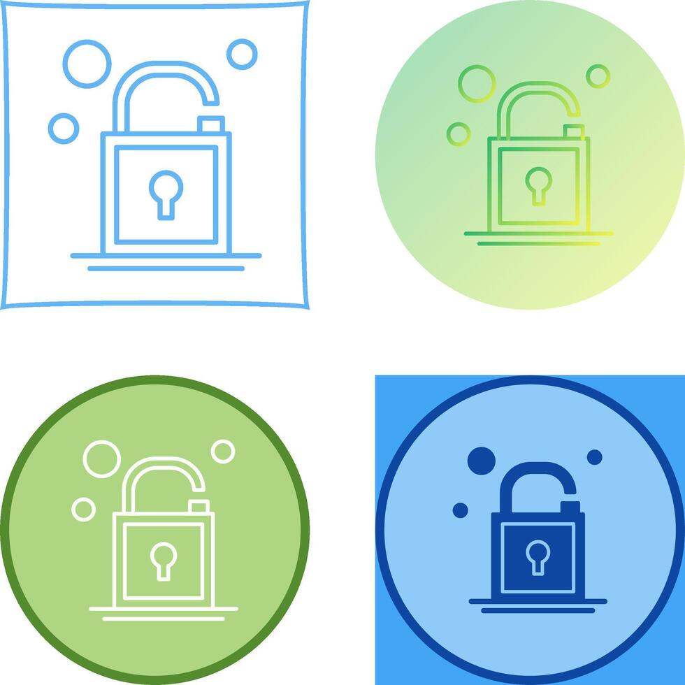 Open Lock Icon Design vector