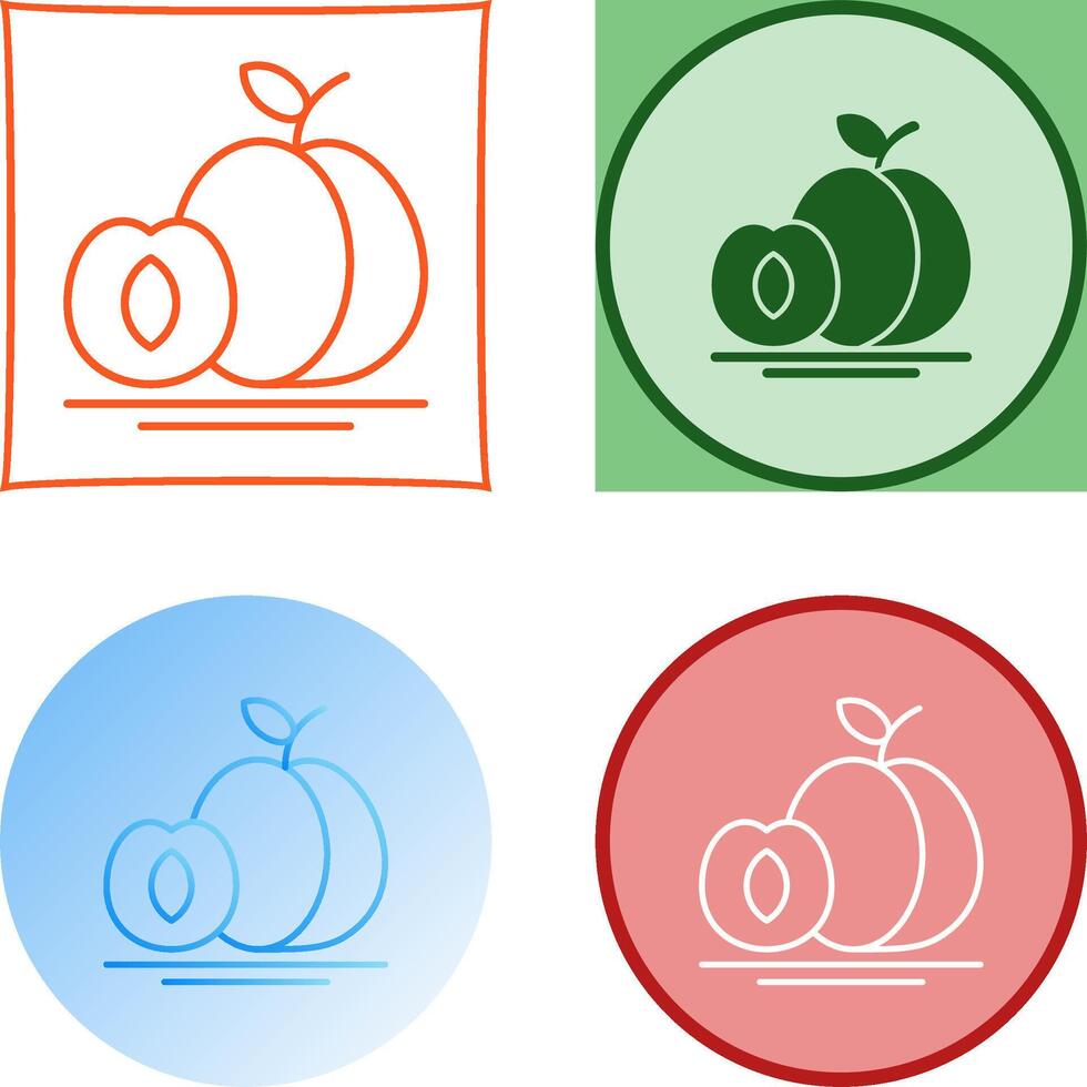 Apricot Icon Design vector