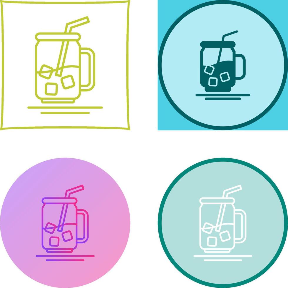 Iced Tea Icon Design vector