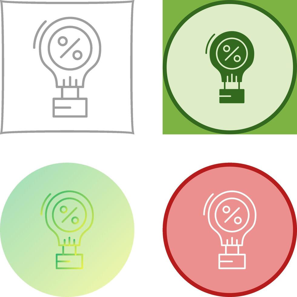 Hot Airballon Icon Design vector
