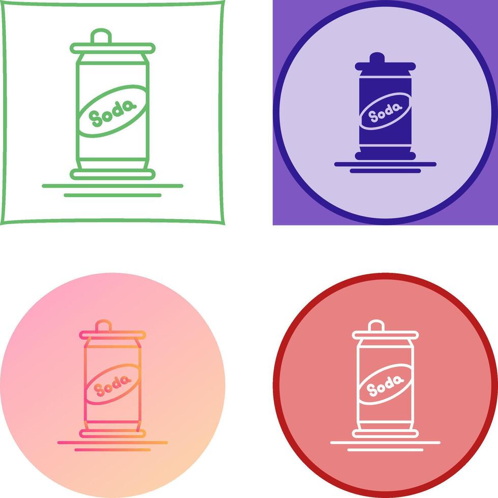 Soda Can Icon Design vector