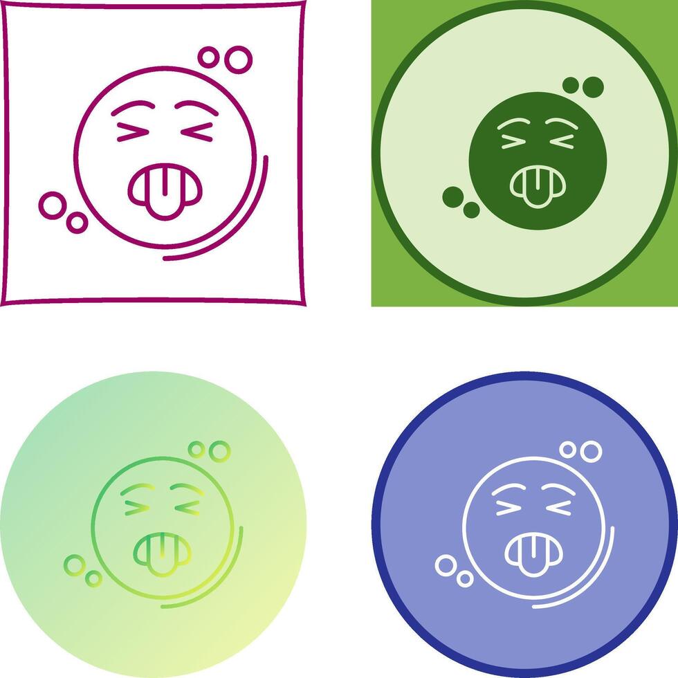 Disgusted Icon Design vector
