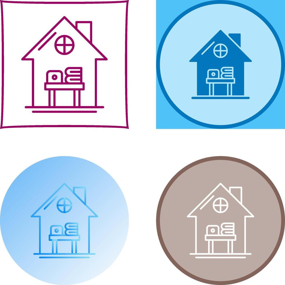 Home Work Place Icon Design vector