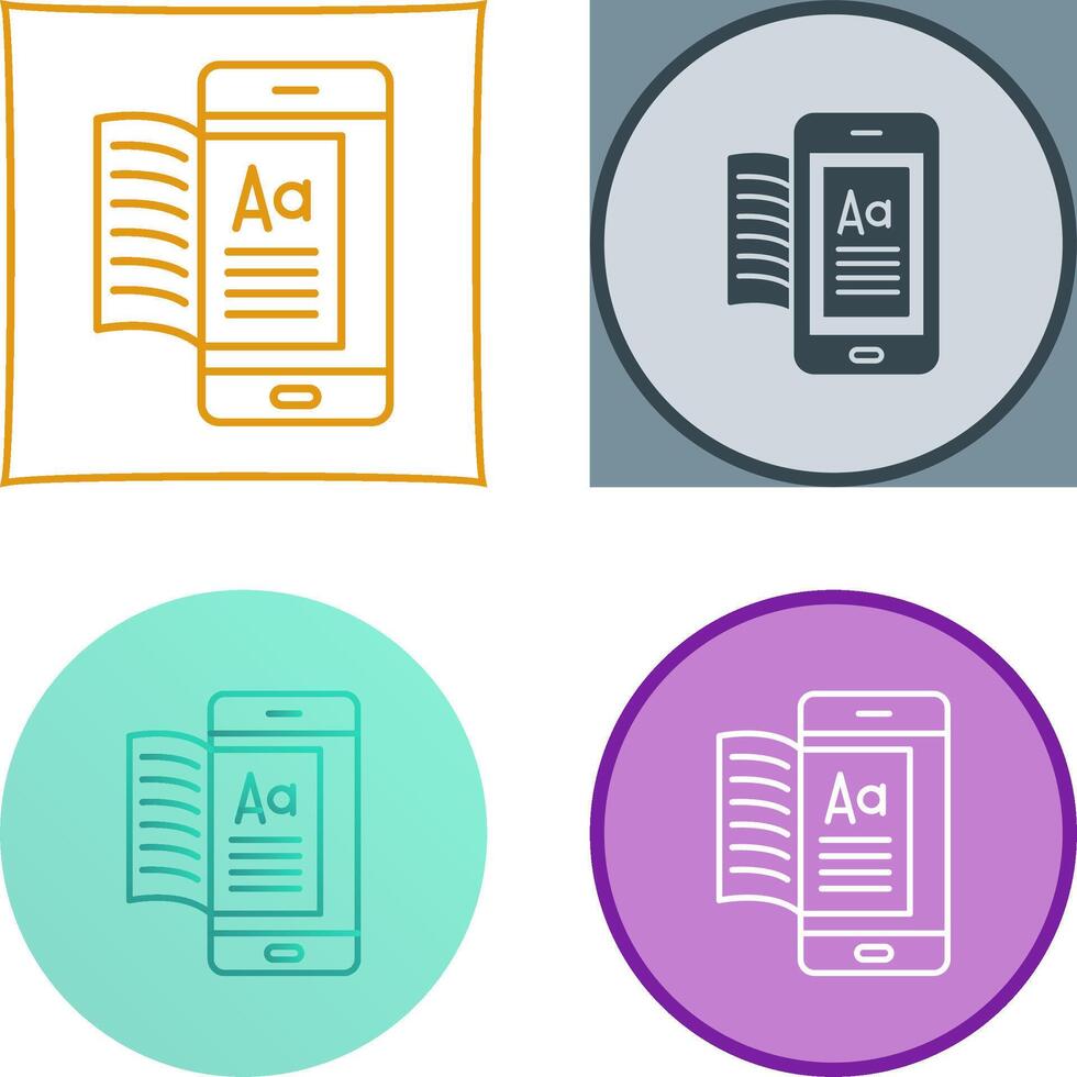 Ebook Icon Design vector