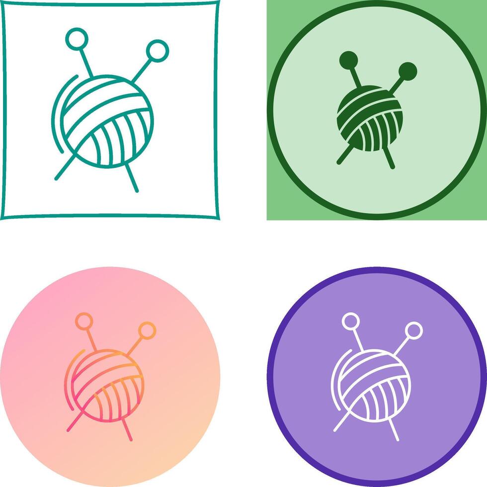 Knitting Icon Design vector
