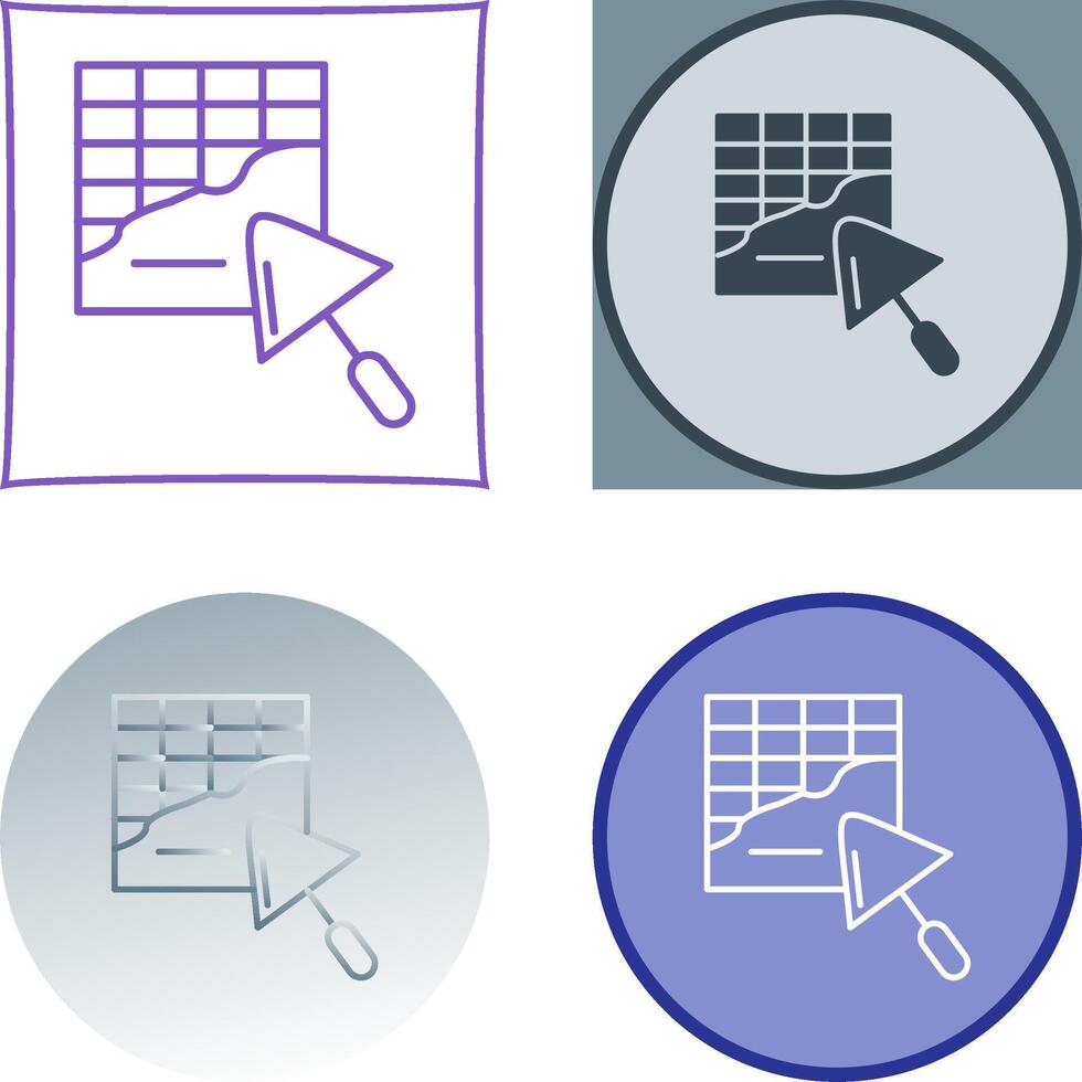 Plastering Icon Design vector
