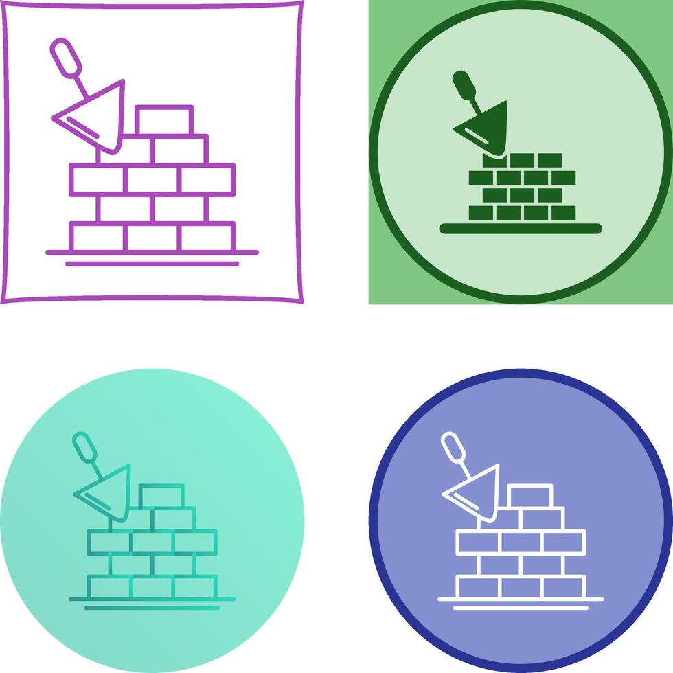 Brickwall Icon Design vector