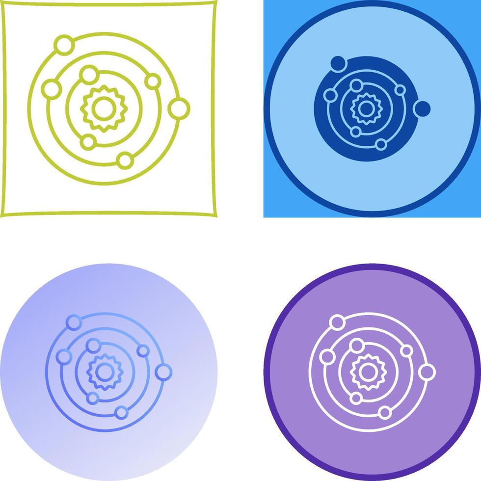 Solar System Icon Design vector
