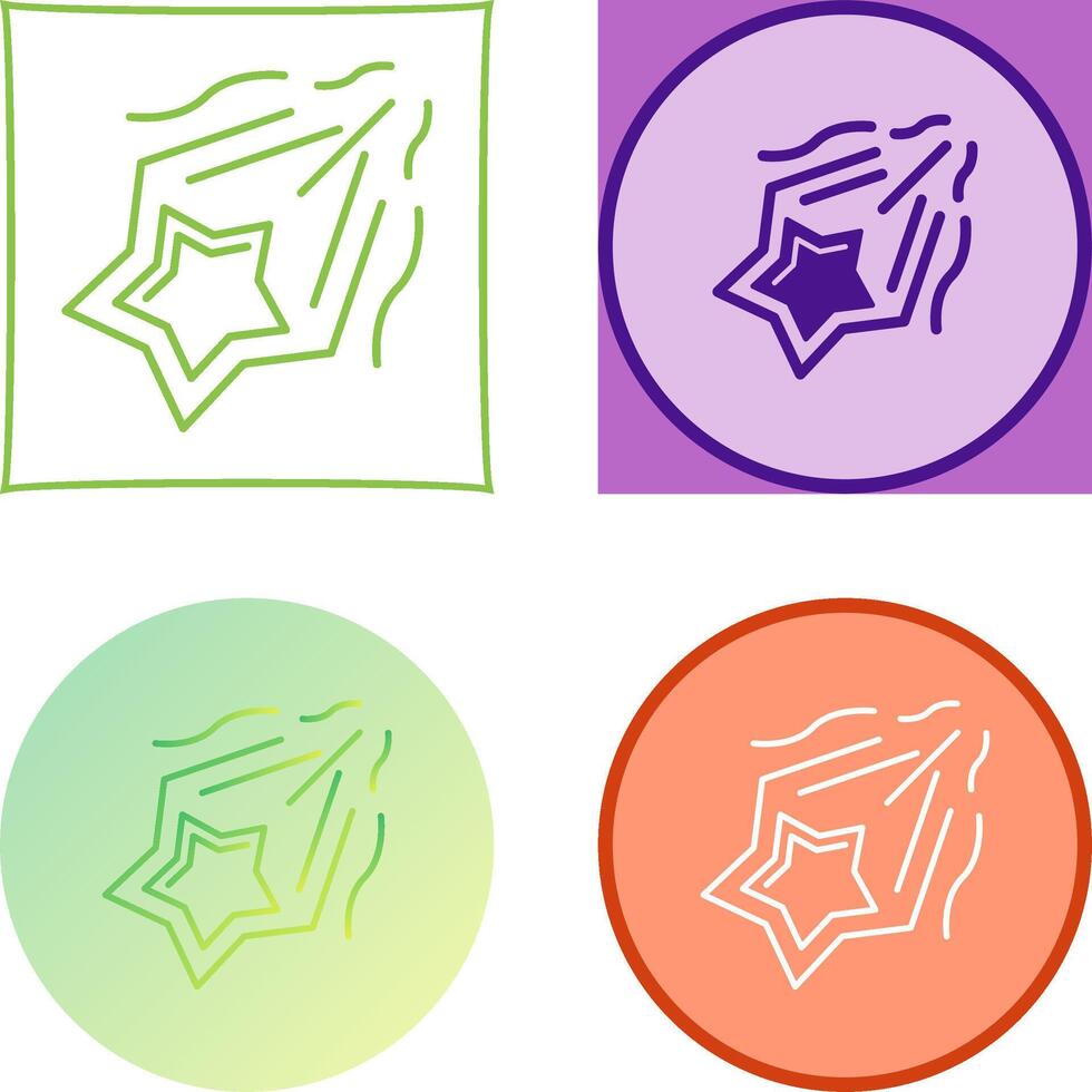 Shooting Star Icon Design vector