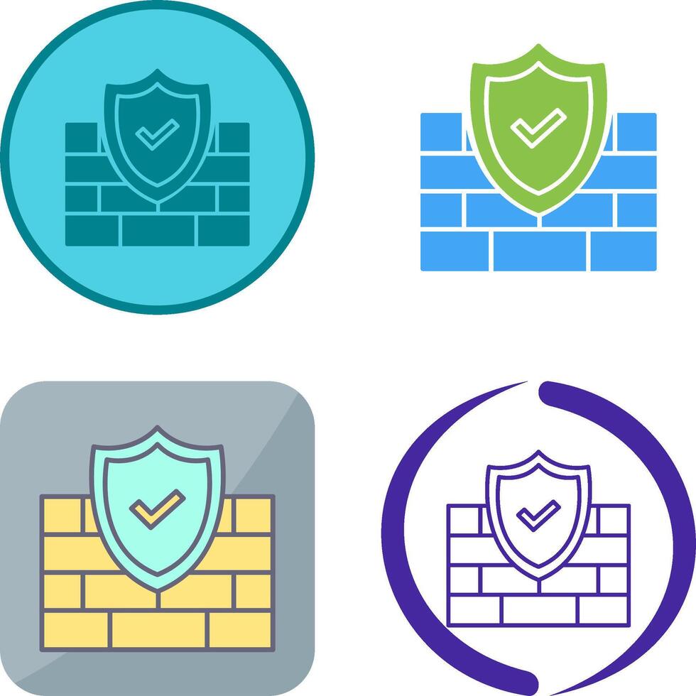 FireWall Icon Design vector