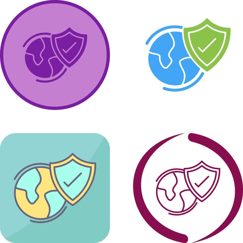 Worldwide Security Icon Design vector