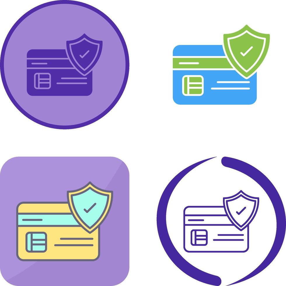 Card Protection Icon Design vector
