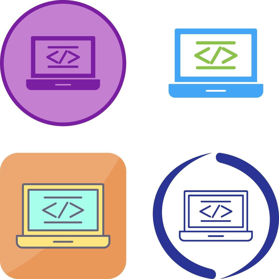 Coding Icon Design vector