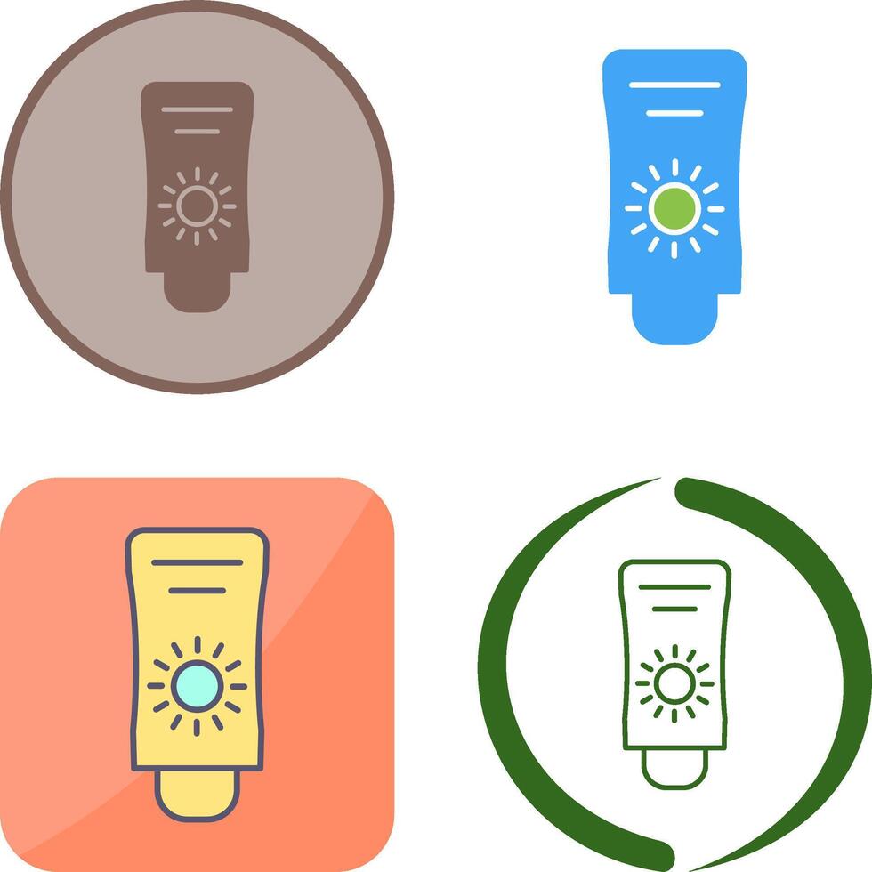 Sun Cream Icon Design vector