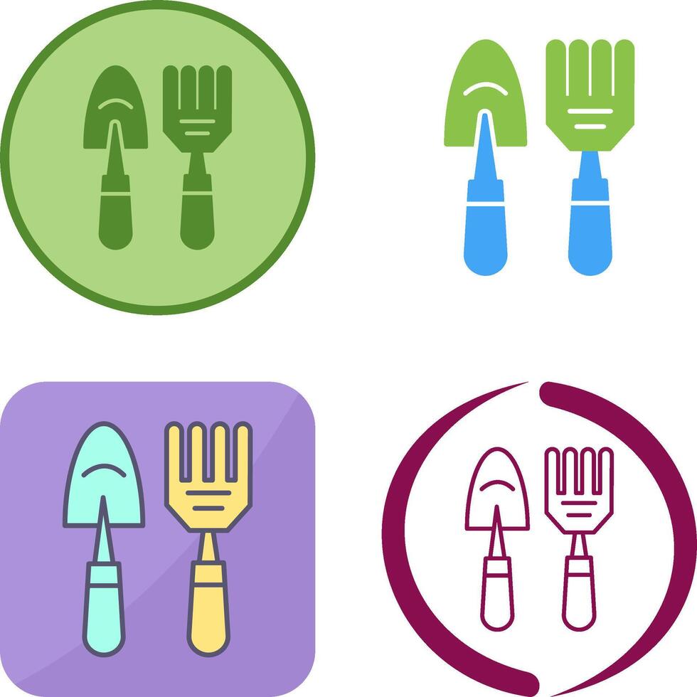 Gardening Tools Icon Design vector